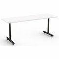 Special-T Table, Black Base, 24inWx72inLx29inH, White SCTKING2472BWH